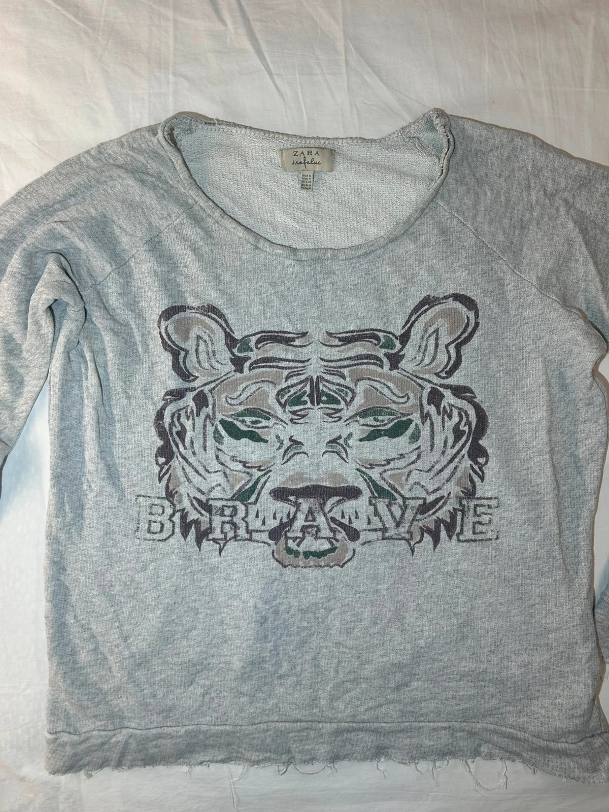Grijze vintage geribbelde trui van Zara Trafaluc – photo 2